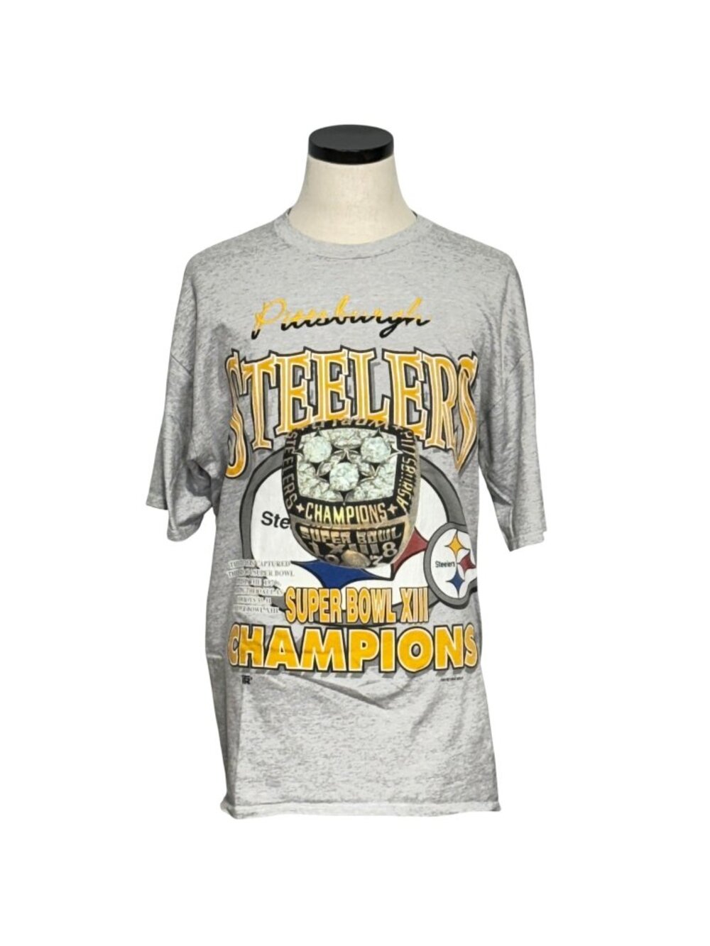 Pittsburgh Steelers Super Bowl XIII Champions 1978 Team Rated Vintage T-Shirt XL